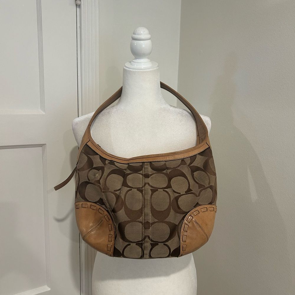 Coach Signature Canvas Ergo Hobo Bag - Picture 2 of 9